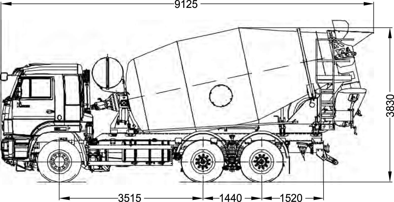 Автобетоносмеситель 10 кубов (58140V) на шасси КАМАЗ 6520 — характеристики,  габариты, описание | Купить спецтехнику КАМАЗ в Москве, узнать цены от  официального дилера